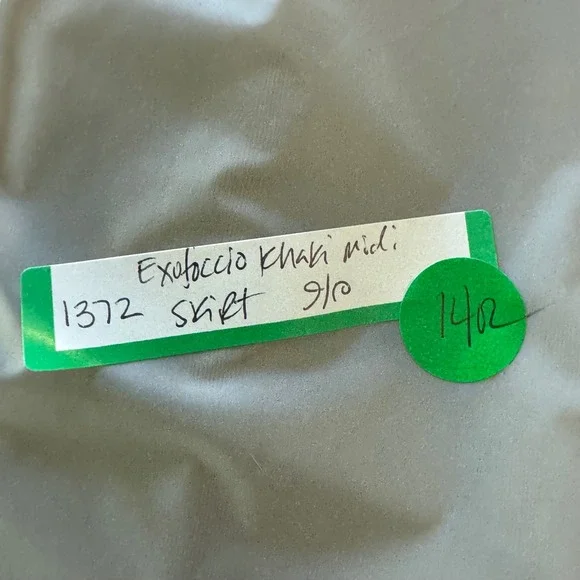 Ex Officio Tan Skirt Women's 16P A-Line Midi Casual Travel Safari (1372) - Picture 10 of 10